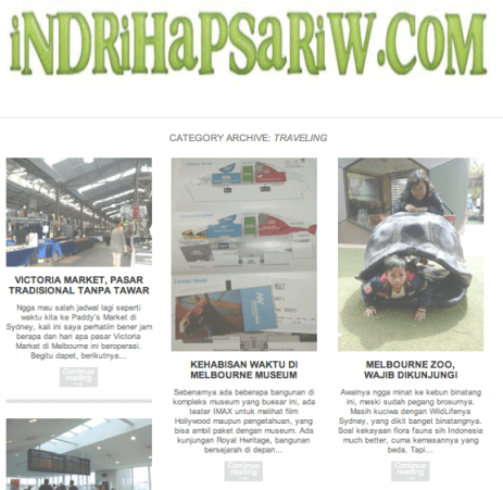 Sebagian tulisan travel